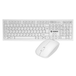 Everest KM-6121 Beyaz Kablosuz Q Slim Klavye+Mouse Set